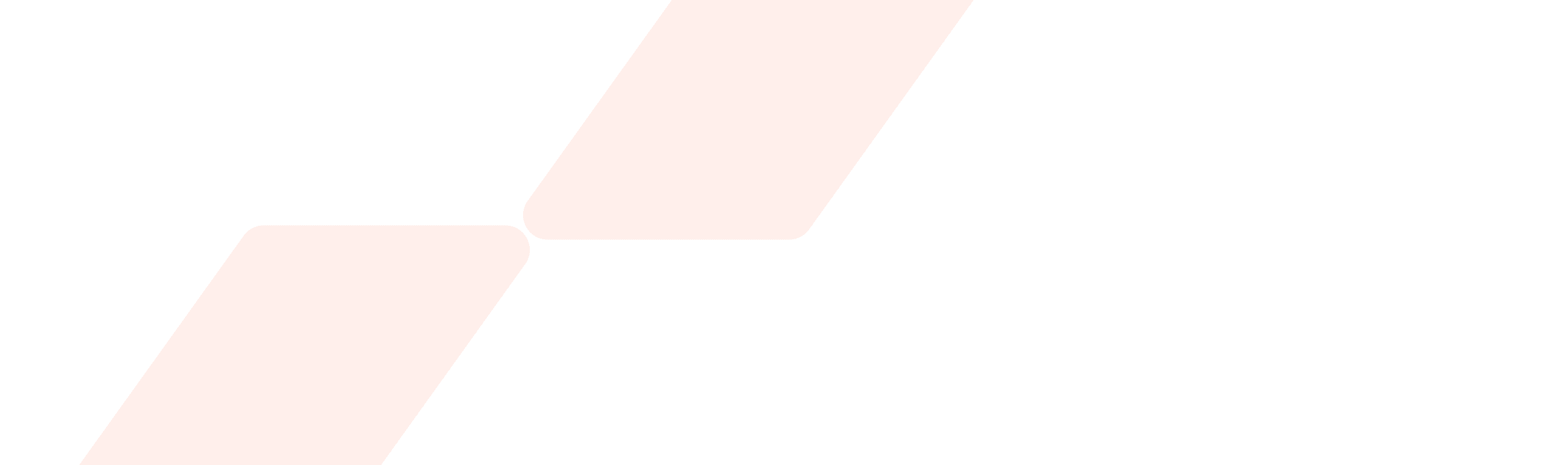 Abstract design featuring two overlapping orange shapes